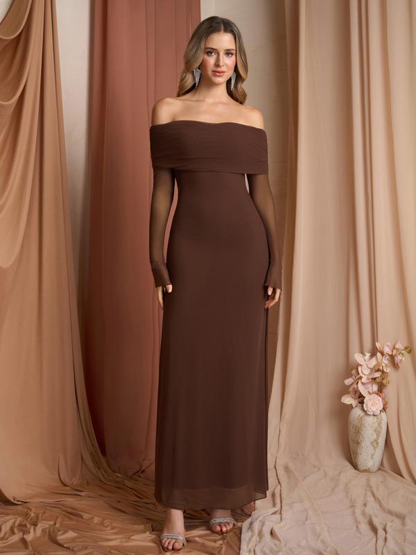 DARCIE™ - schulterfreies, gerafftes Pailletten-Bodycon-Abendkleid