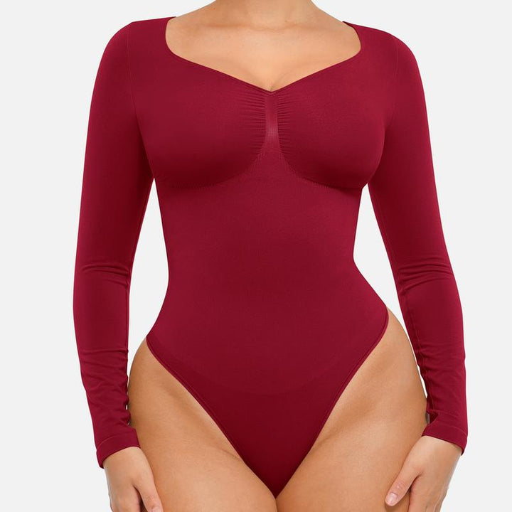 SONYA™ - Nahtloser formgebender Langarm-Thong-Bodysuit für Komfort