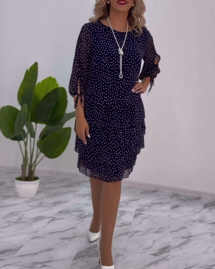 ELINA™ - Gepunktetes Eleganz-Kleid