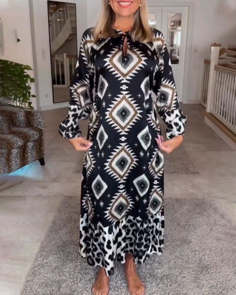 ZELLA™ - Luxuriöses Kleid mit geometrischem Druck