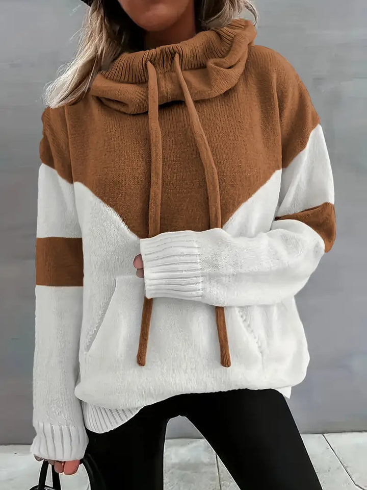 RÍONA™ - Zweifarbiger Gemütlicher Kapuzenpullover