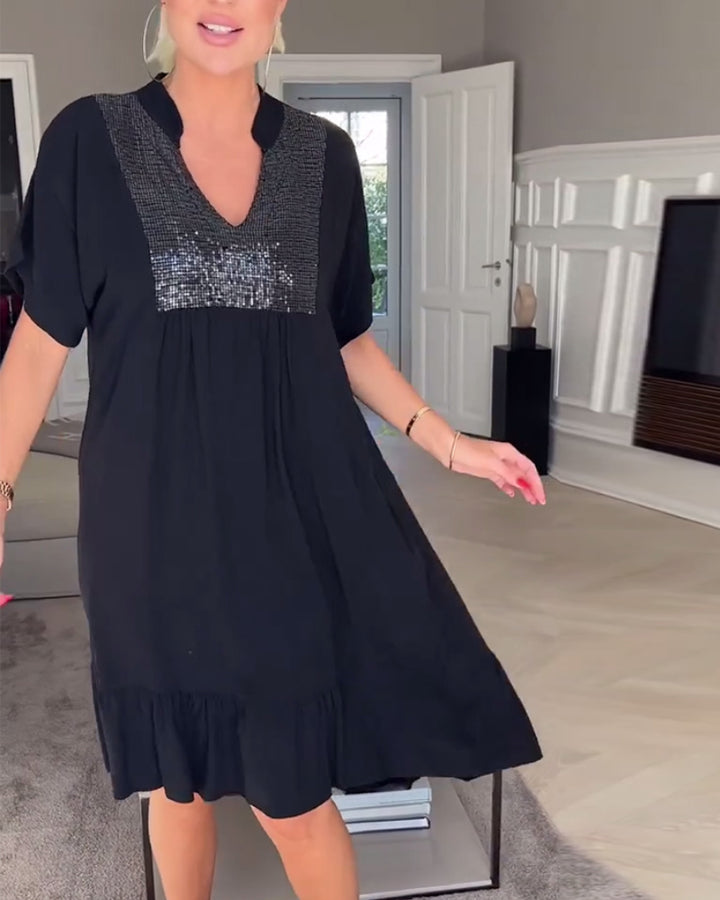VALORA™ – Elegantes Pailletten-Kleid