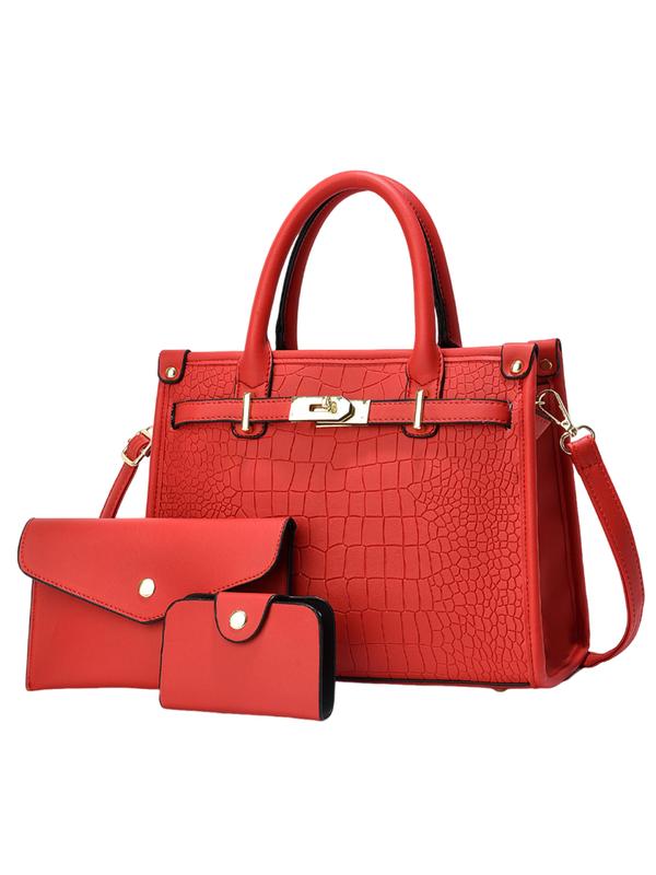 ALENOR™ – Krokodilgeprägtes Crossbody-Handtaschenset mit großem Fassungsvermögen