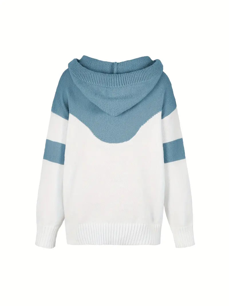 RÍONA™ - Zweifarbiger Gemütlicher Kapuzenpullover