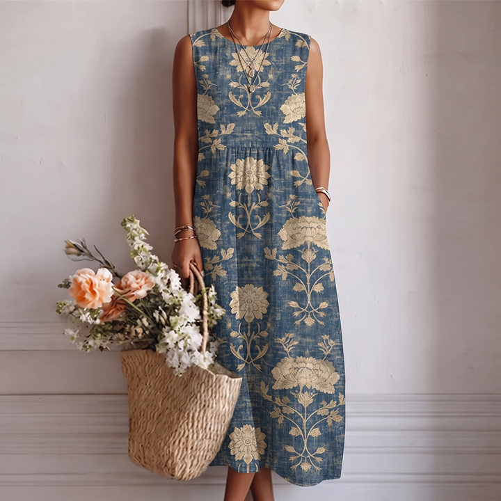 Luise™ | Klassisches Midi-Kleid mit Blumenmuster