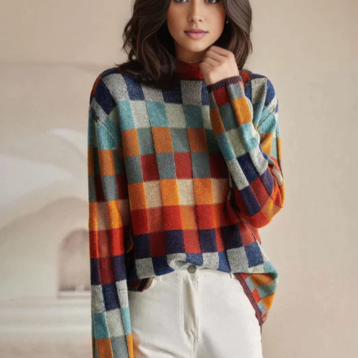 MIA™ – Retro-inspirierter Pullover mit Schottenkaro