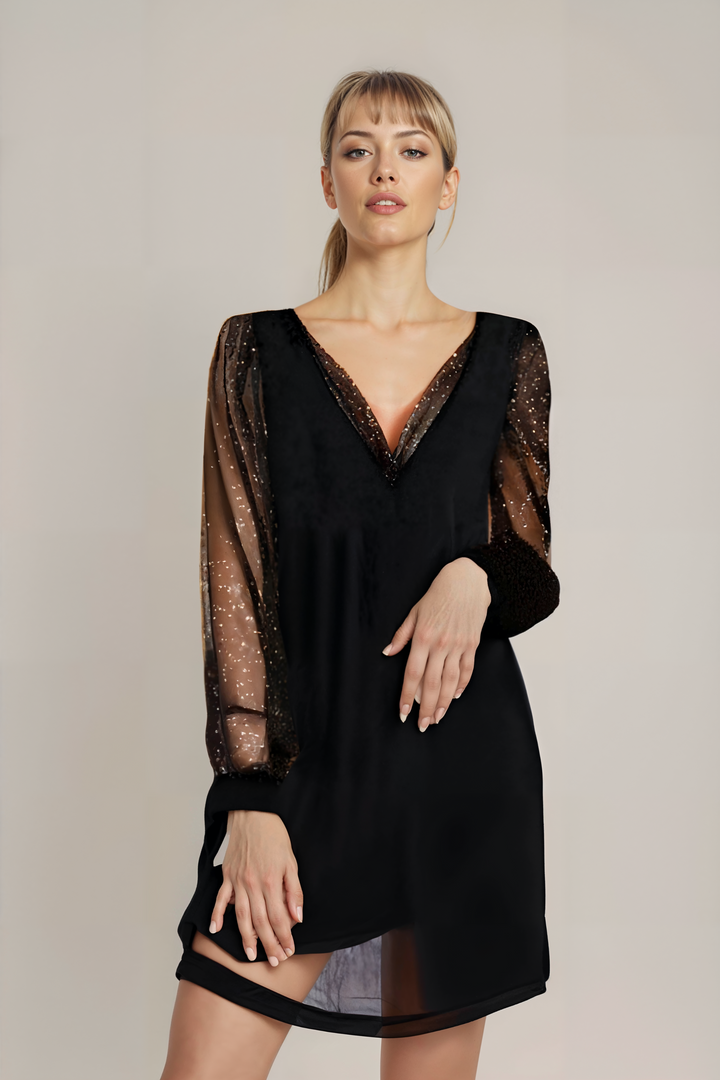 LILA™ – Spitzenärmelkleid