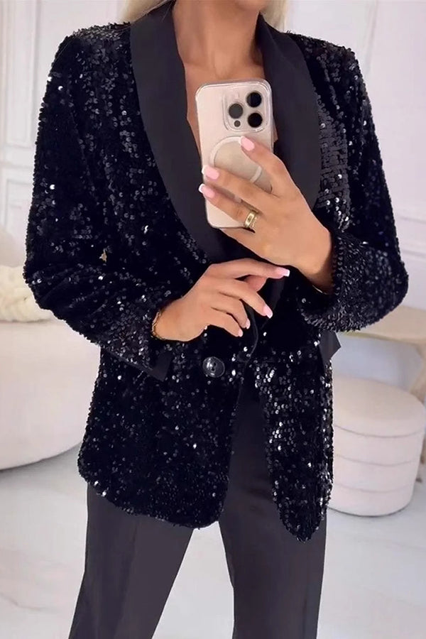 LUXARA™ -Schimmer-Paillettenblazer