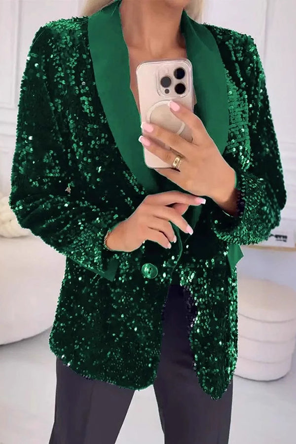 LUXARA™ -Schimmer-Paillettenblazer