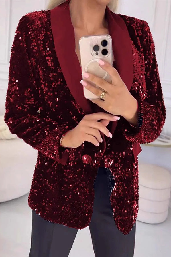 LUXARA™ -Schimmer-Paillettenblazer