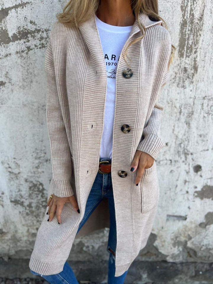 VERONICA™ – Eleganter, langer Strickcardigan