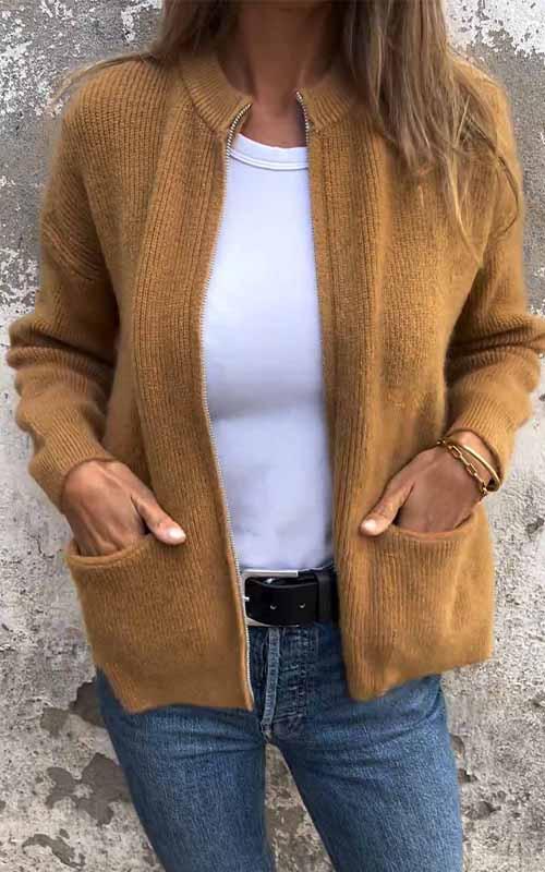 SARIA™ - Strickjacke mit Reißverschluss