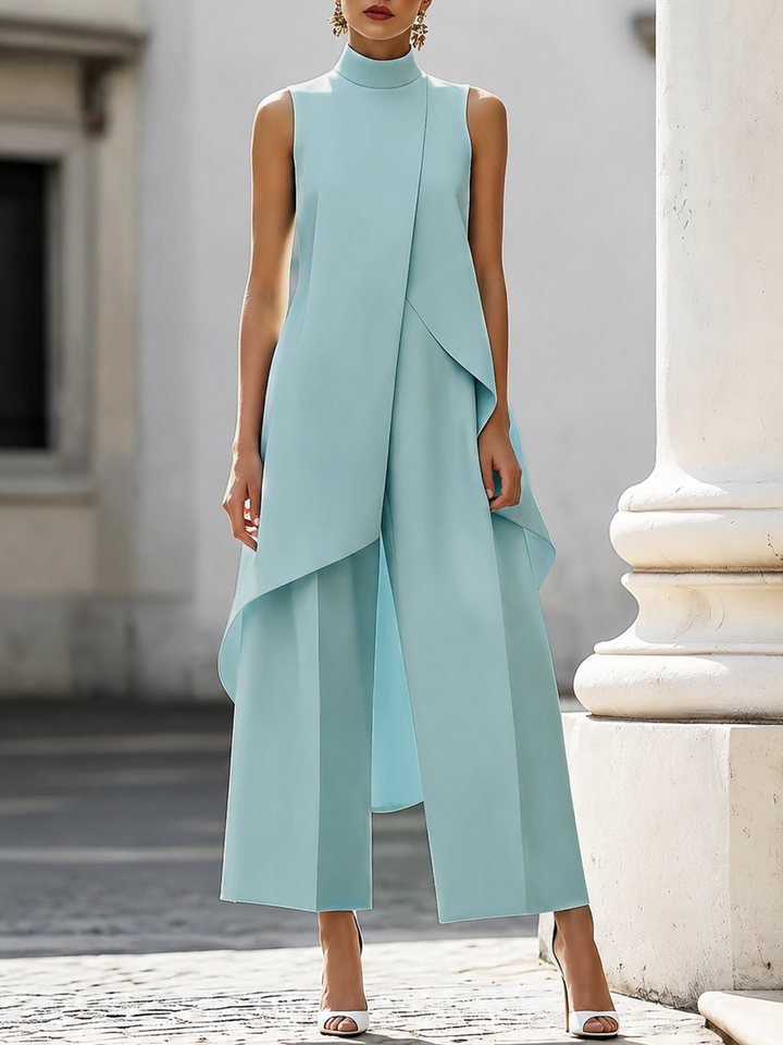 Naomi | Ärmelloser Jumpsuit mit weitem Bein
