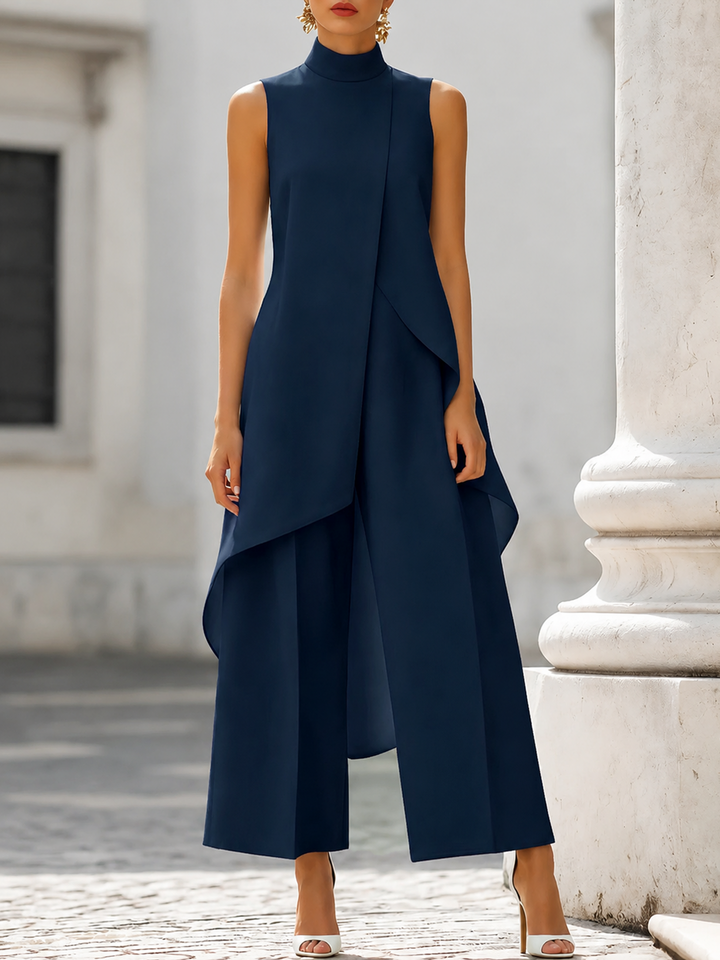 Naomi | Ärmelloser Jumpsuit mit weitem Bein