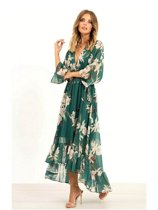 YASMINE™ – Elegantes Kimono-Midikleid