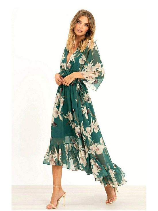 YASMINE™ – Elegantes Kimono-Midikleid
