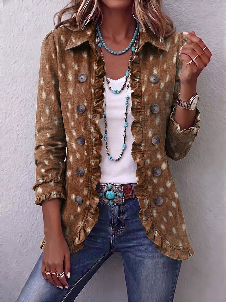 Elena | Bohemian-Jacke mit Animalprint