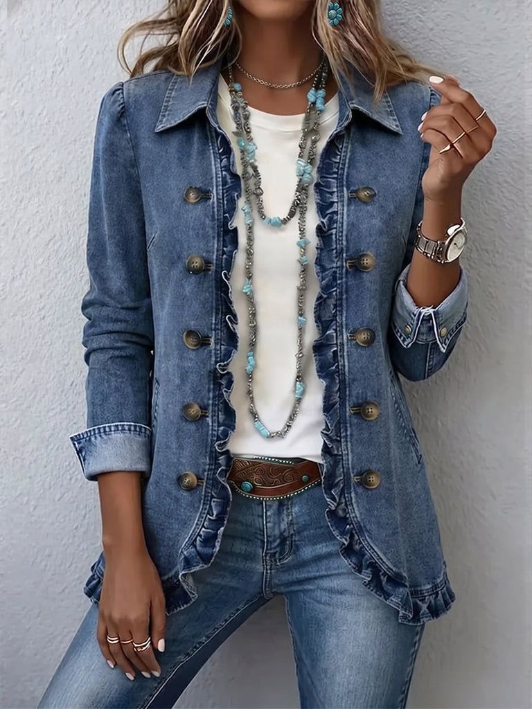 Federica | Zweireihige Jacke mit Volants