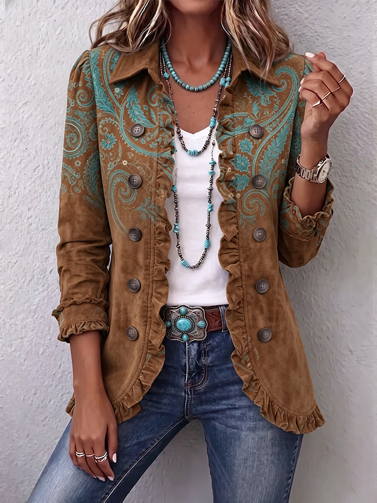 Simona | Zweireihige Paisley-Jacke