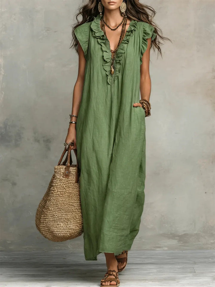 Camélia | Boho-Maxikleid mit Volants