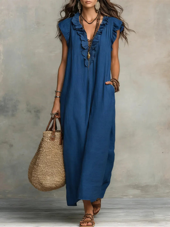 Camélia | Boho-Maxikleid mit Volants