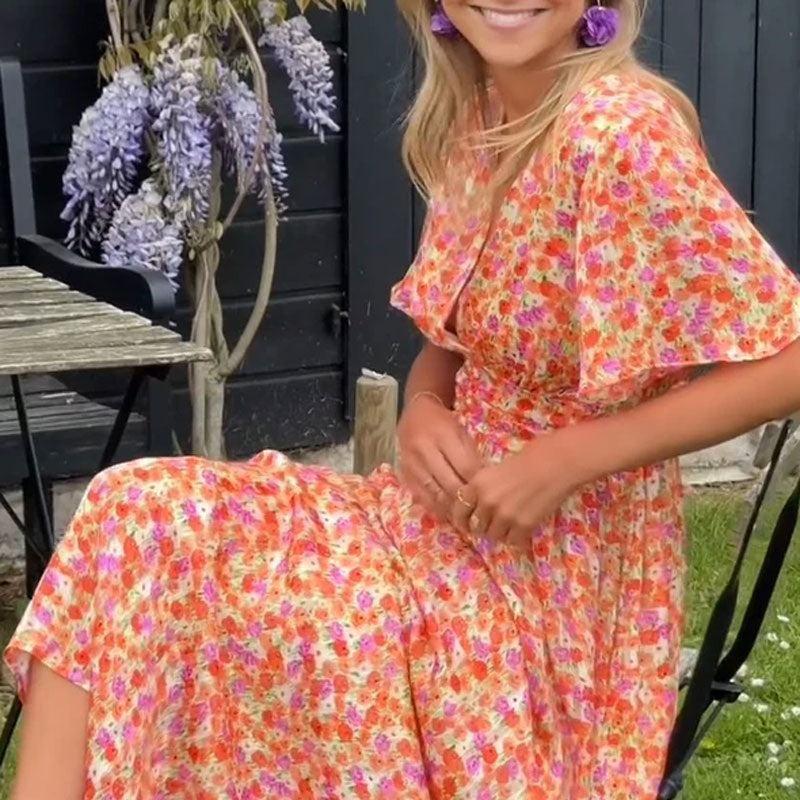 FREYJA™ – Klassisches V-Ausschnitt-Kleid