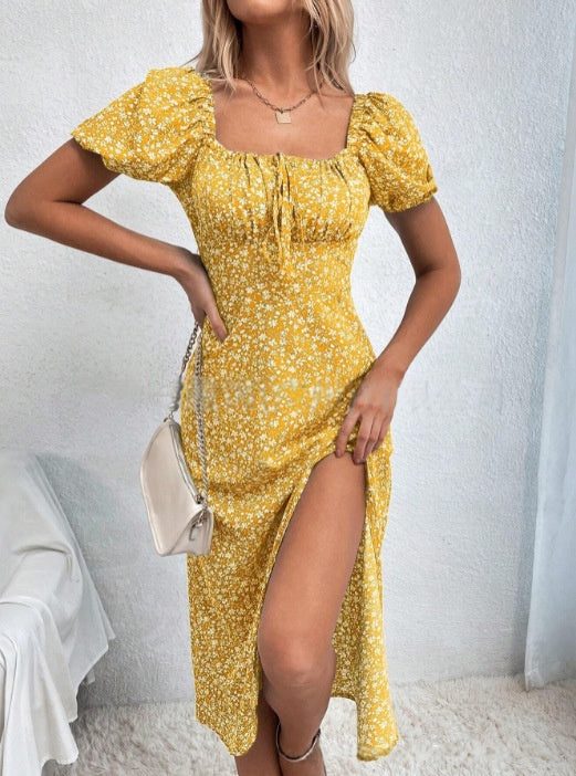 COLETTE™ – Lässiges Sommer A-Linien-Kleid mit eckigem Ausschnitt
