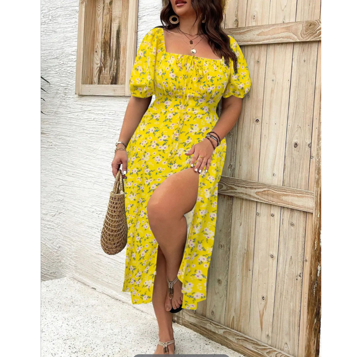 AVENNA™ – Bequemes Elegantes Sommerkleid mit Schlitz